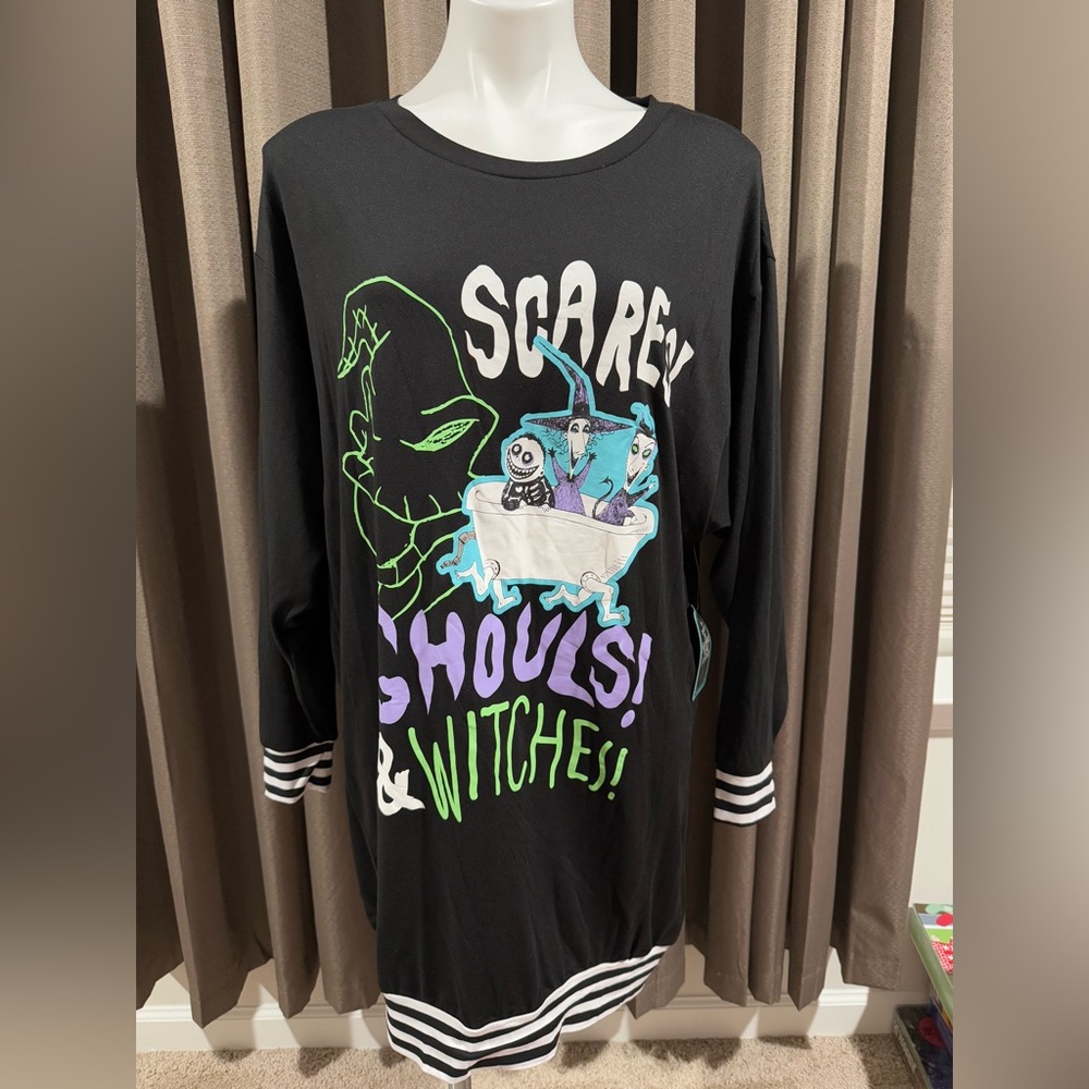 New Disney's Nightmare Before Christmas Women's Sleepshirt black soot small M
